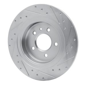 Buick Envision Brake Rotor (1) - Rear Left - R1 Concepts - Drilled & Slotted - Silver - `16-`18